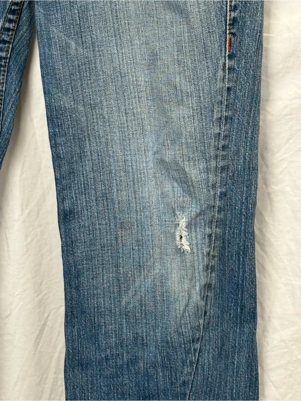 True Religion Classic Men's Joey 36 33 Blue Washed Straight-Leg Jeans